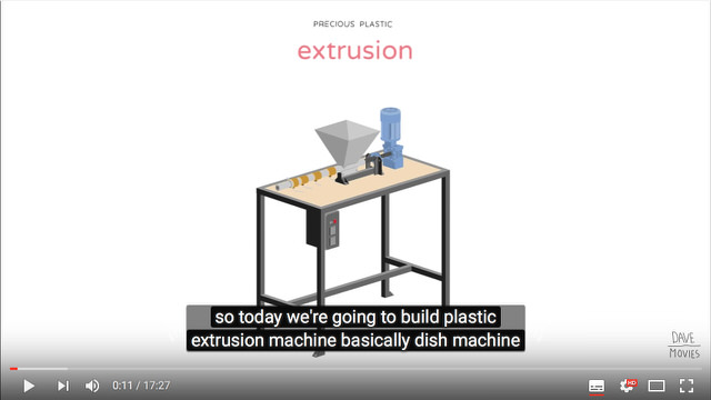 【プラスチック再生のプププ】エクストルージョンマシン(押出機)を作る解説映像